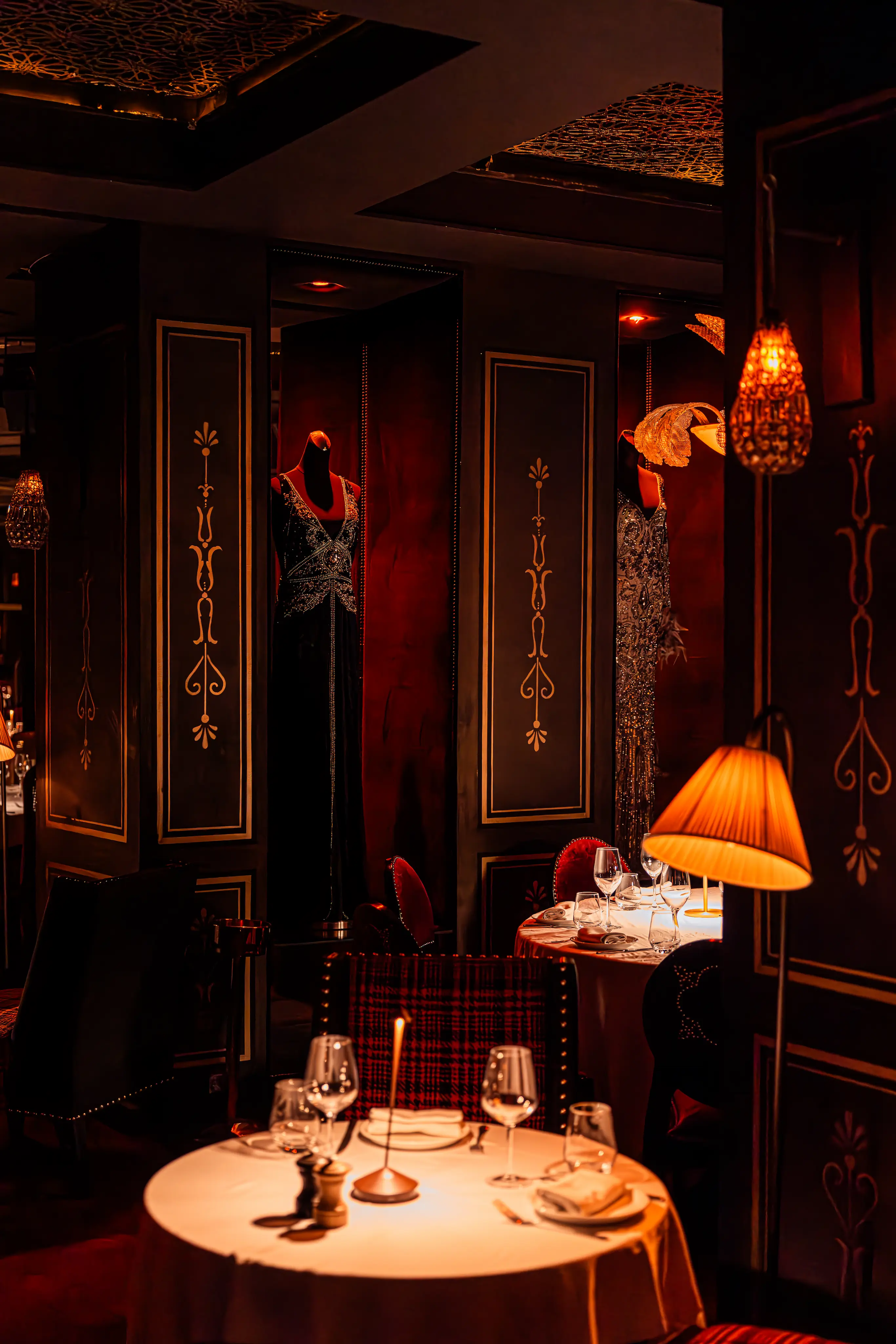 Intimate romantic dinner setup for two at Le Palace Marrakech